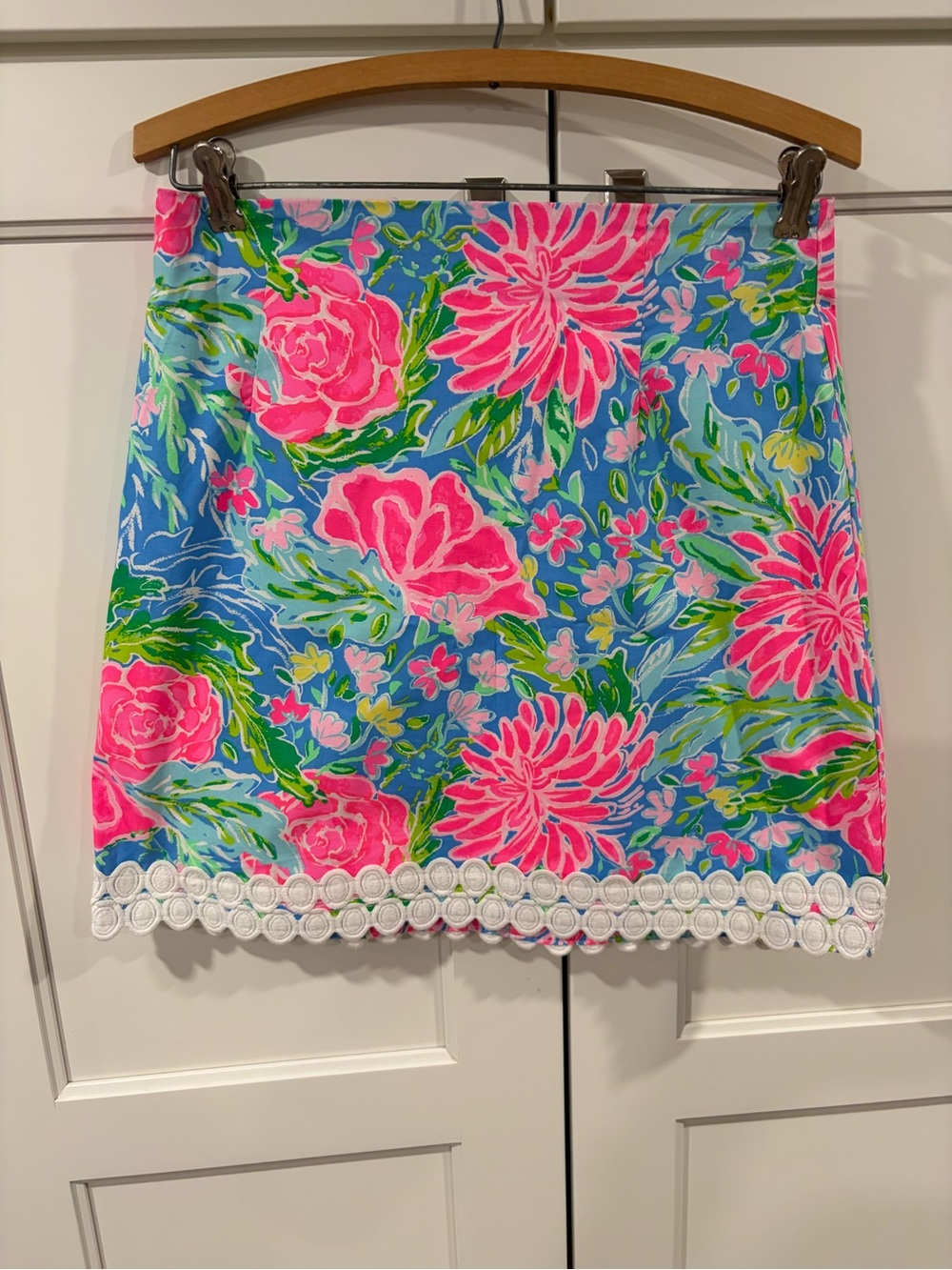 Lilly Pulitzer Pink & Blue Floral Mini Skirt